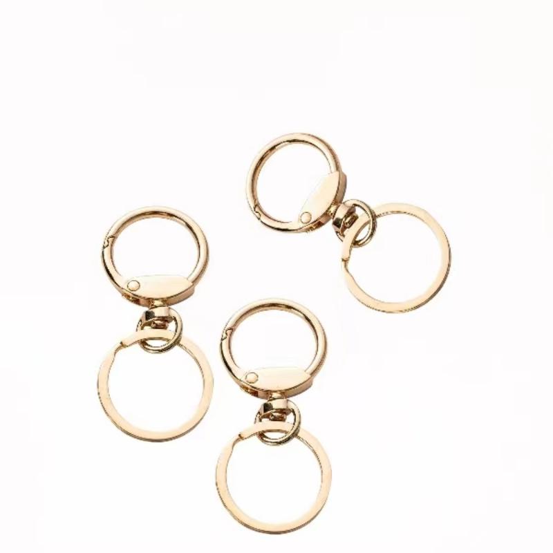 Openable O-Ring Trigger Round Snap Carabiner Ring Ring Round Ring Ring Wallet Metal Keychain